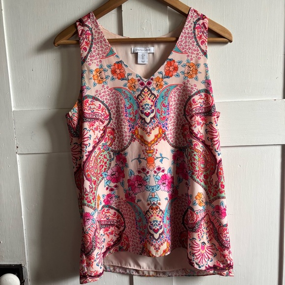 tabitha webb Tops - Tabitha Webb Silky Patterned Blouse